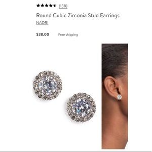 Nadri cubic zirconia stud earrings